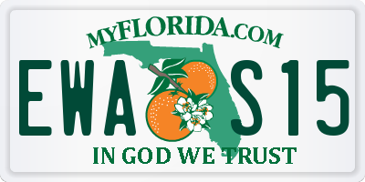 FL license plate EWAS15