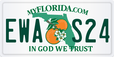 FL license plate EWAS24