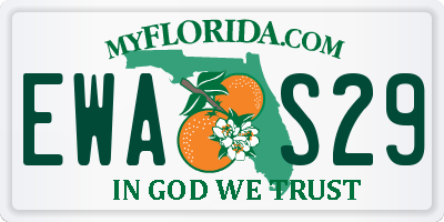 FL license plate EWAS29