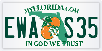 FL license plate EWAS35