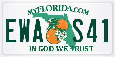 FL license plate EWAS41