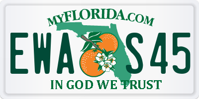 FL license plate EWAS45
