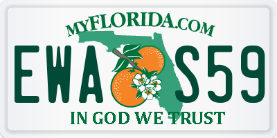 FL license plate EWAS59