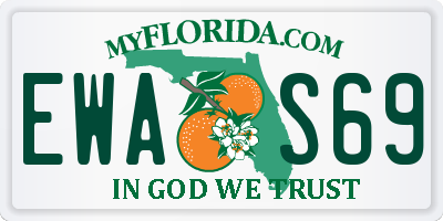 FL license plate EWAS69