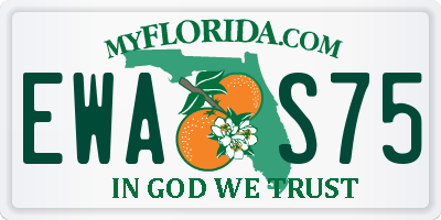 FL license plate EWAS75