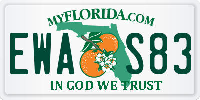 FL license plate EWAS83