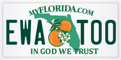 FL license plate EWAT00