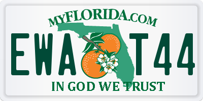 FL license plate EWAT44