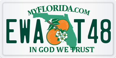 FL license plate EWAT48