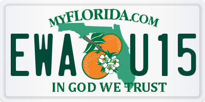FL license plate EWAU15