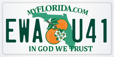FL license plate EWAU41