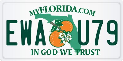 FL license plate EWAU79