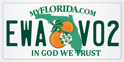 FL license plate EWAV02