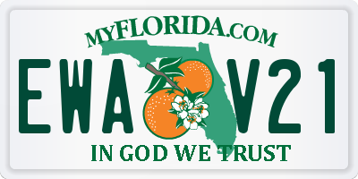 FL license plate EWAV21
