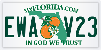 FL license plate EWAV23