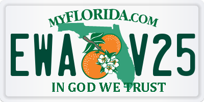 FL license plate EWAV25