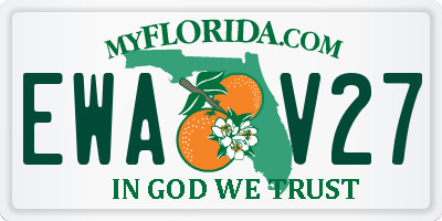 FL license plate EWAV27