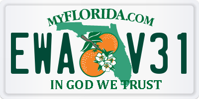 FL license plate EWAV31