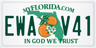 FL license plate EWAV41