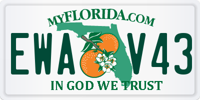 FL license plate EWAV43