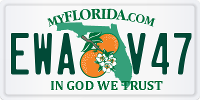 FL license plate EWAV47