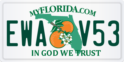 FL license plate EWAV53