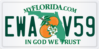FL license plate EWAV59