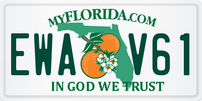 FL license plate EWAV61