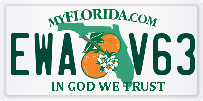 FL license plate EWAV63