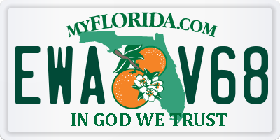 FL license plate EWAV68