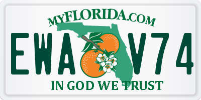FL license plate EWAV74