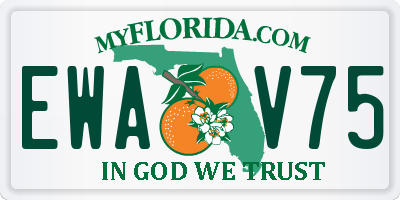 FL license plate EWAV75