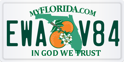 FL license plate EWAV84