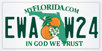FL license plate EWAW24