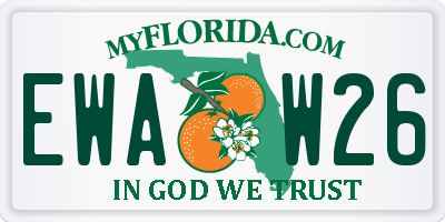 FL license plate EWAW26