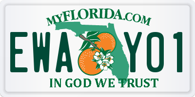 FL license plate EWAY01