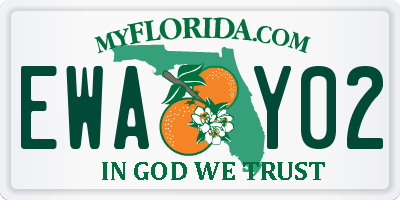 FL license plate EWAY02