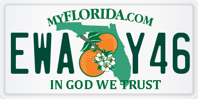FL license plate EWAY46