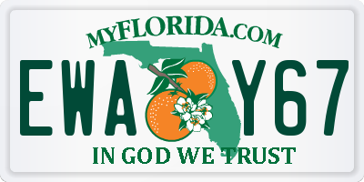 FL license plate EWAY67