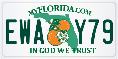 FL license plate EWAY79