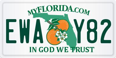 FL license plate EWAY82