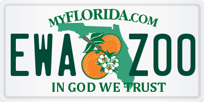 FL license plate EWAZ00