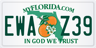 FL license plate EWAZ39