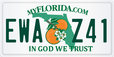 FL license plate EWAZ41