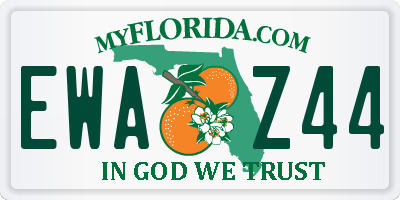 FL license plate EWAZ44