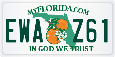FL license plate EWAZ61