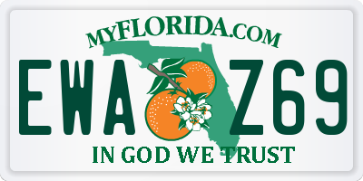 FL license plate EWAZ69