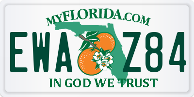 FL license plate EWAZ84
