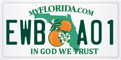 FL license plate EWBA01