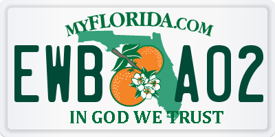 FL license plate EWBA02